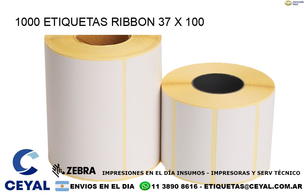 1000 ETIQUETAS RIBBON 37 x 100