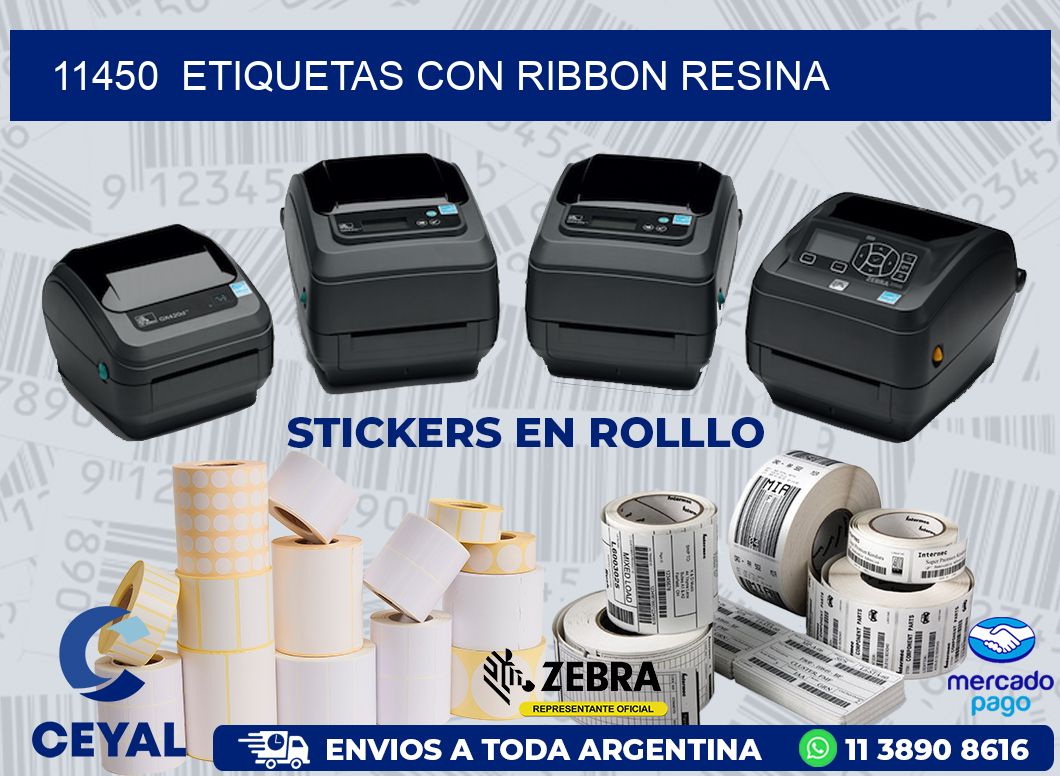 11450  ETIQUETAS CON RIBBON RESINA