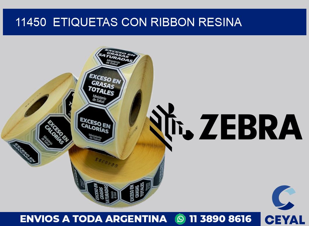 11450  ETIQUETAS CON RIBBON RESINA