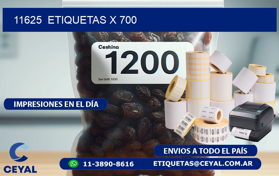 11625  ETIQUETAS X 700