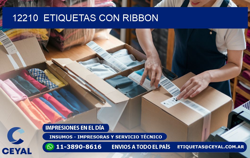 12210  ETIQUETAS CON RIBBON