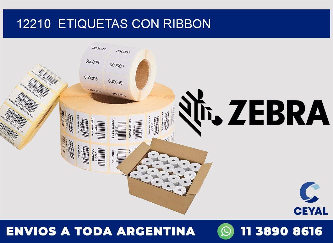 12210  ETIQUETAS CON RIBBON