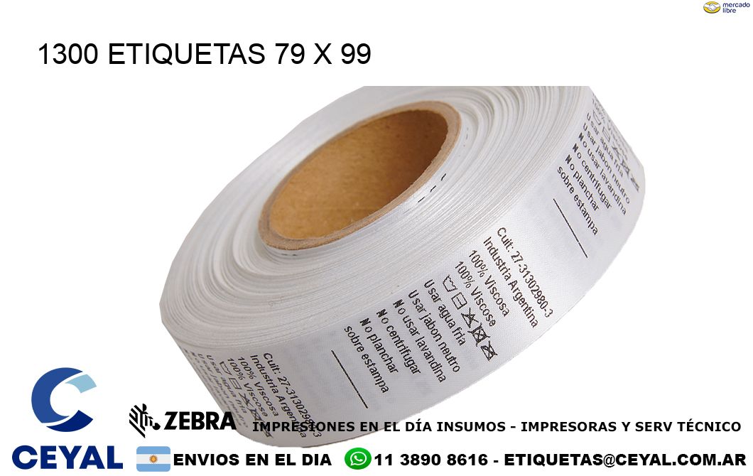 1300 ETIQUETAS 79 x 99