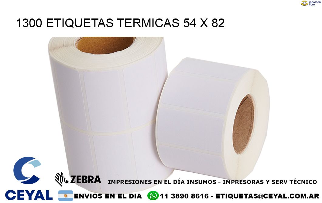 1300 ETIQUETAS TERMICAS 54 x 82