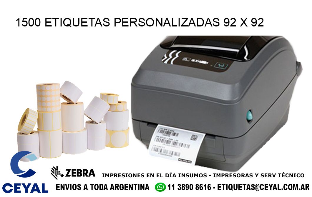 1500 ETIQUETAS PERSONALIZADAS 92 x 92
