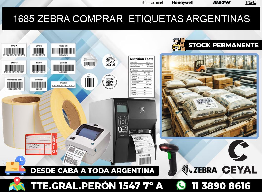 1685 ZEBRA COMPRAR  ETIQUETAS ARGENTINAS