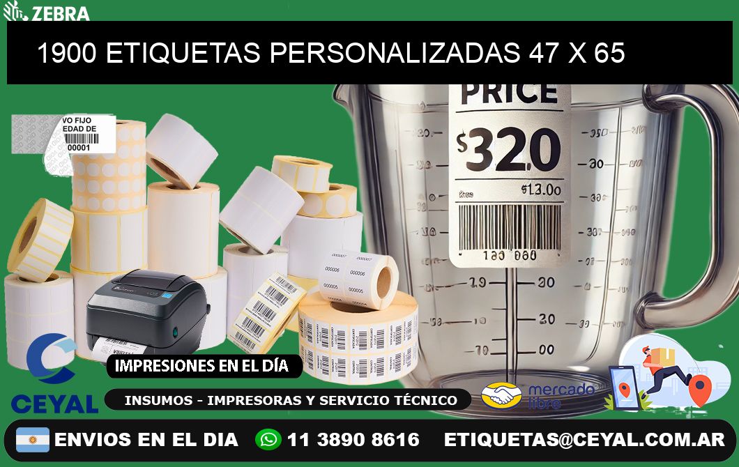 1900 ETIQUETAS PERSONALIZADAS 47 x 65