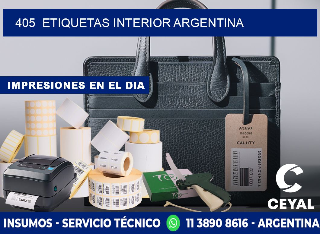 405  ETIQUETAS INTERIOR ARGENTINA