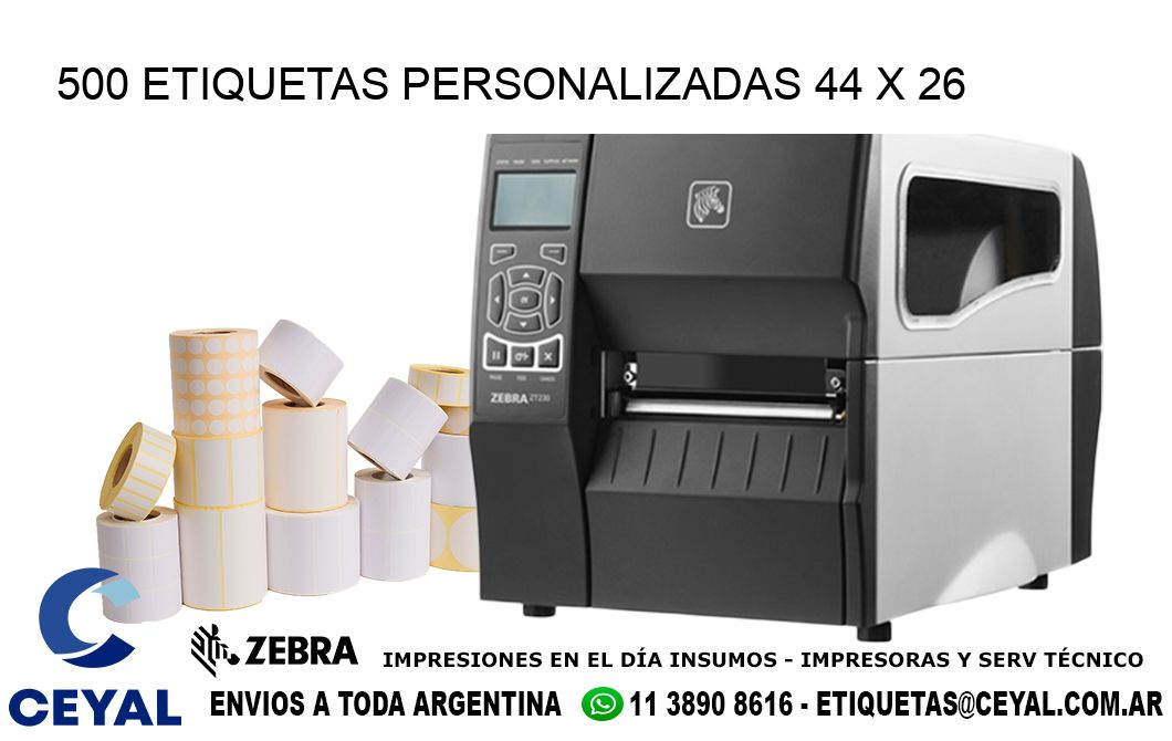 500 ETIQUETAS PERSONALIZADAS 44 x 26