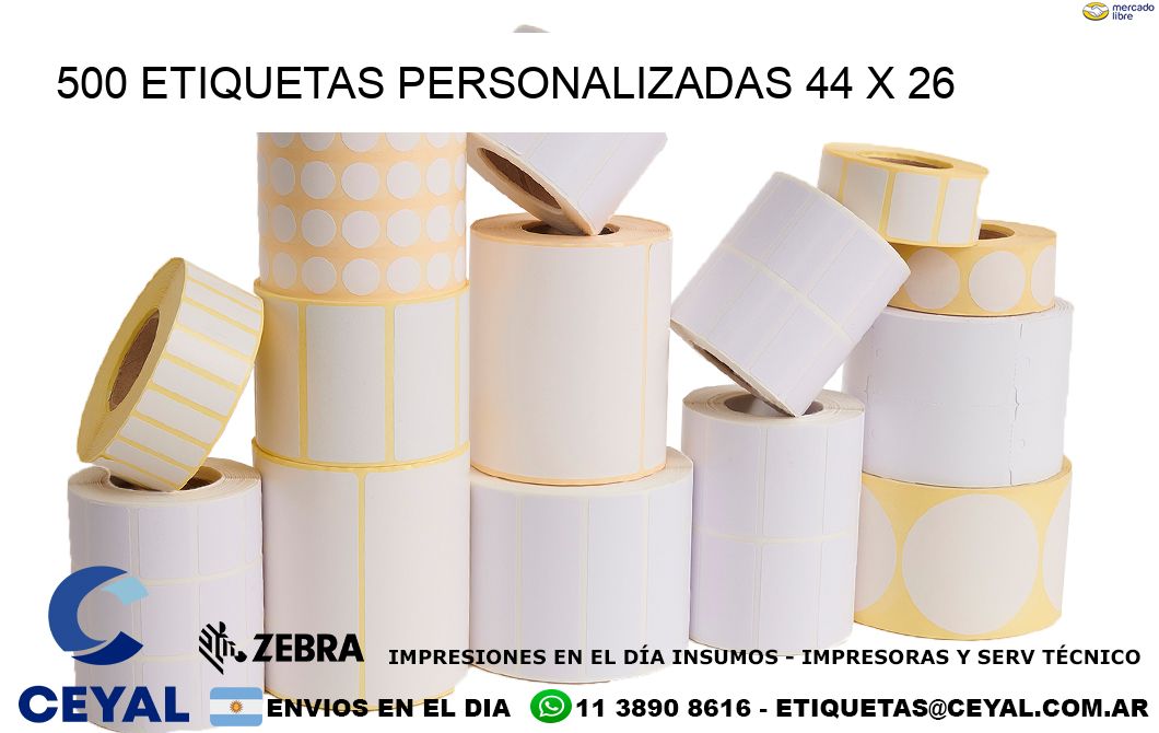 500 ETIQUETAS PERSONALIZADAS 44 x 26