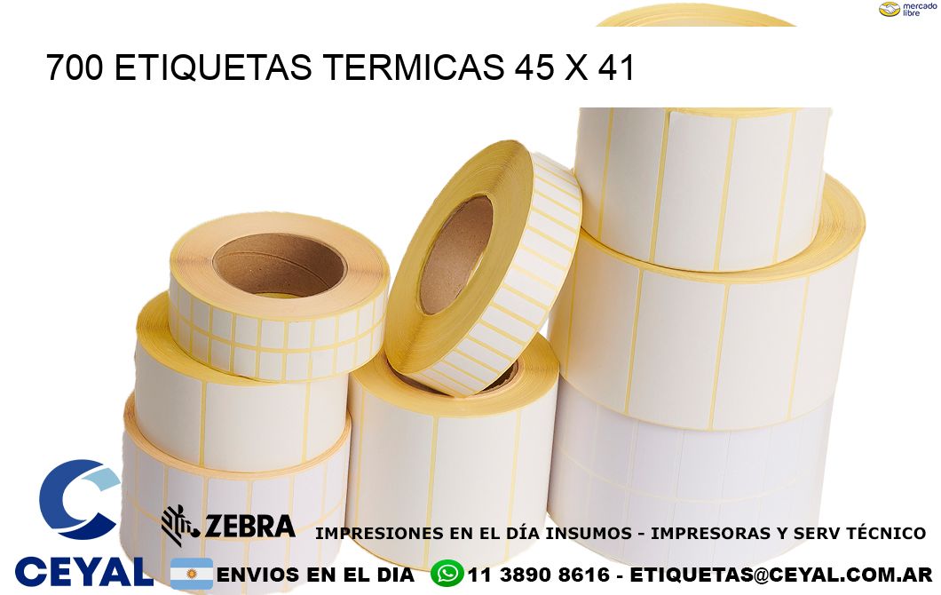 700 ETIQUETAS TERMICAS 45 x 41