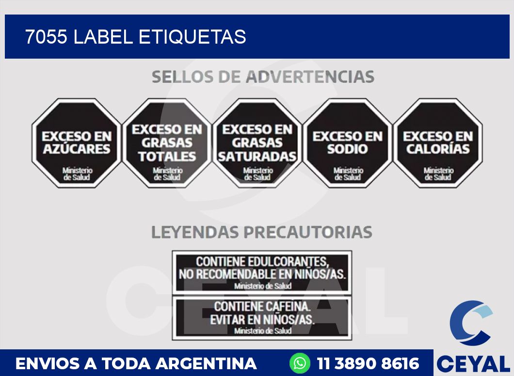 7055 LABEL ETIQUETAS