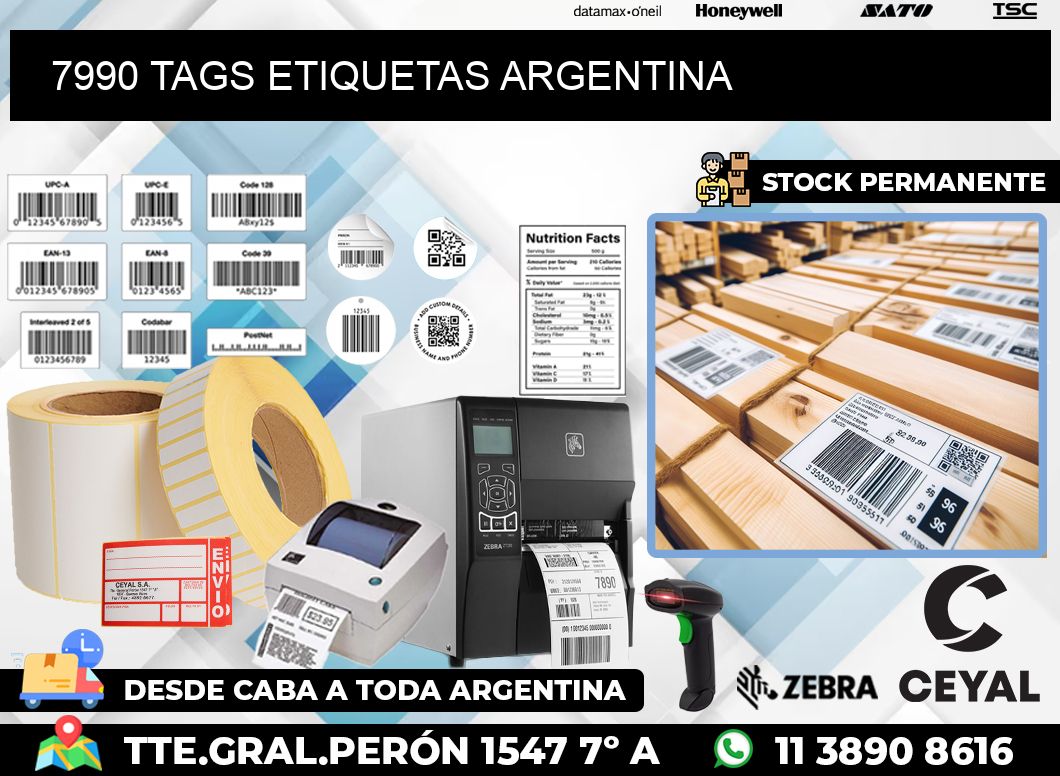 7990 TAGS ETIQUETAS ARGENTINA
