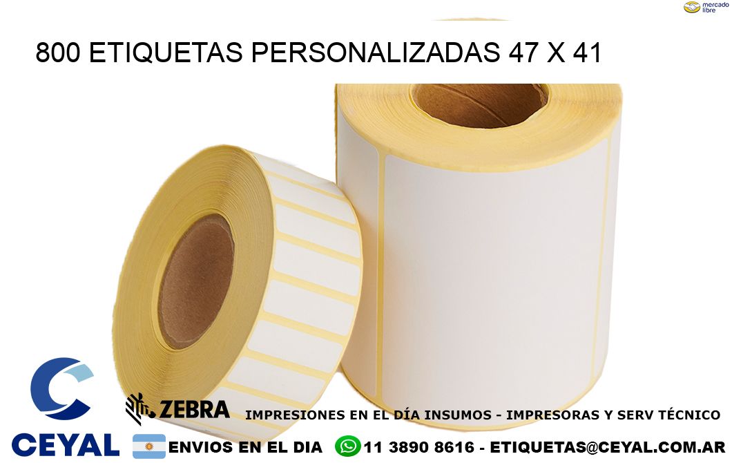 800 ETIQUETAS PERSONALIZADAS 47 x 41