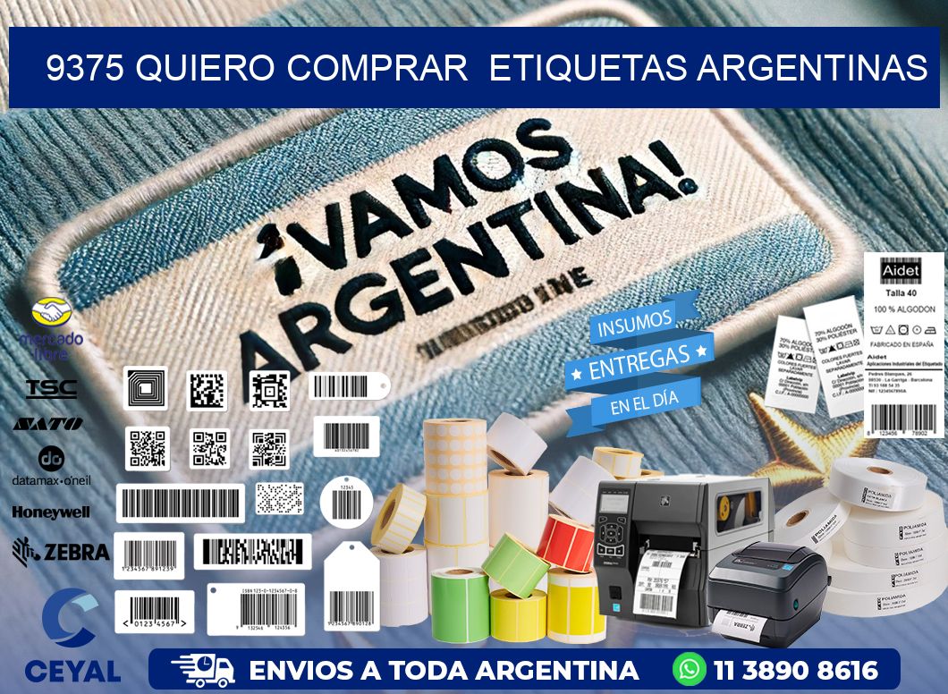 9375 QUIERO COMPRAR  ETIQUETAS ARGENTINAS