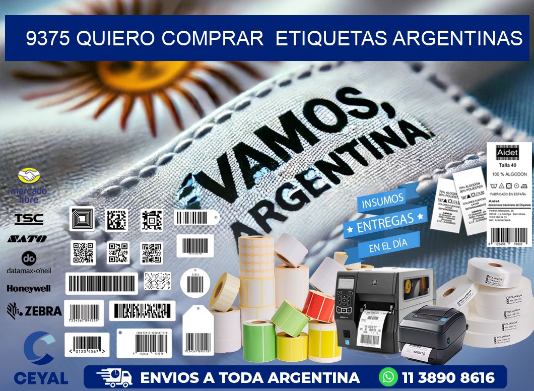 9375 QUIERO COMPRAR  ETIQUETAS ARGENTINAS