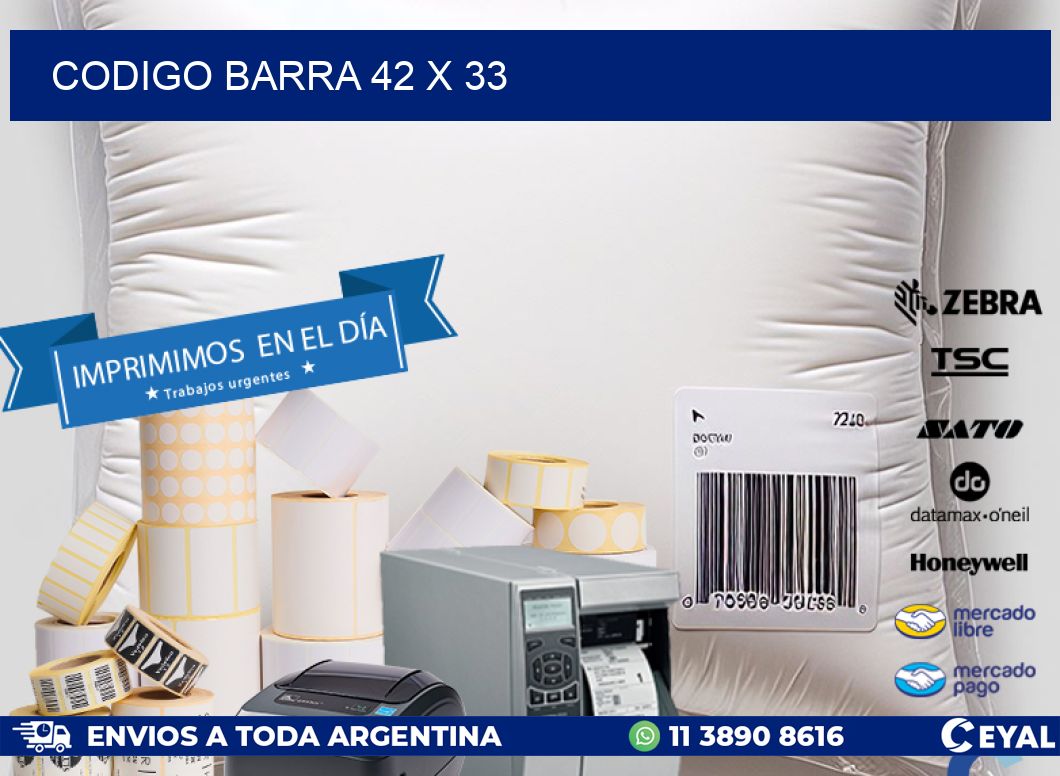 CODIGO BARRA 42 x 33