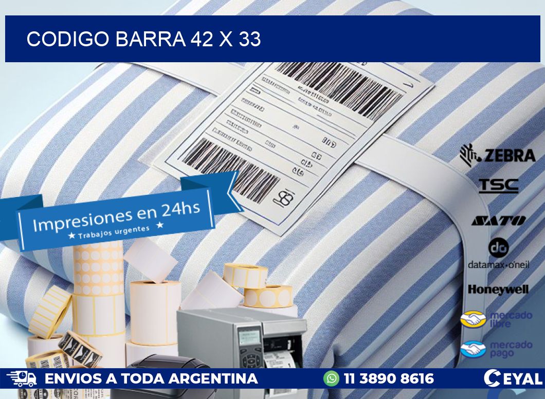 CODIGO BARRA 42 x 33