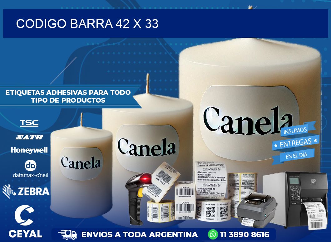 CODIGO BARRA 42 x 33