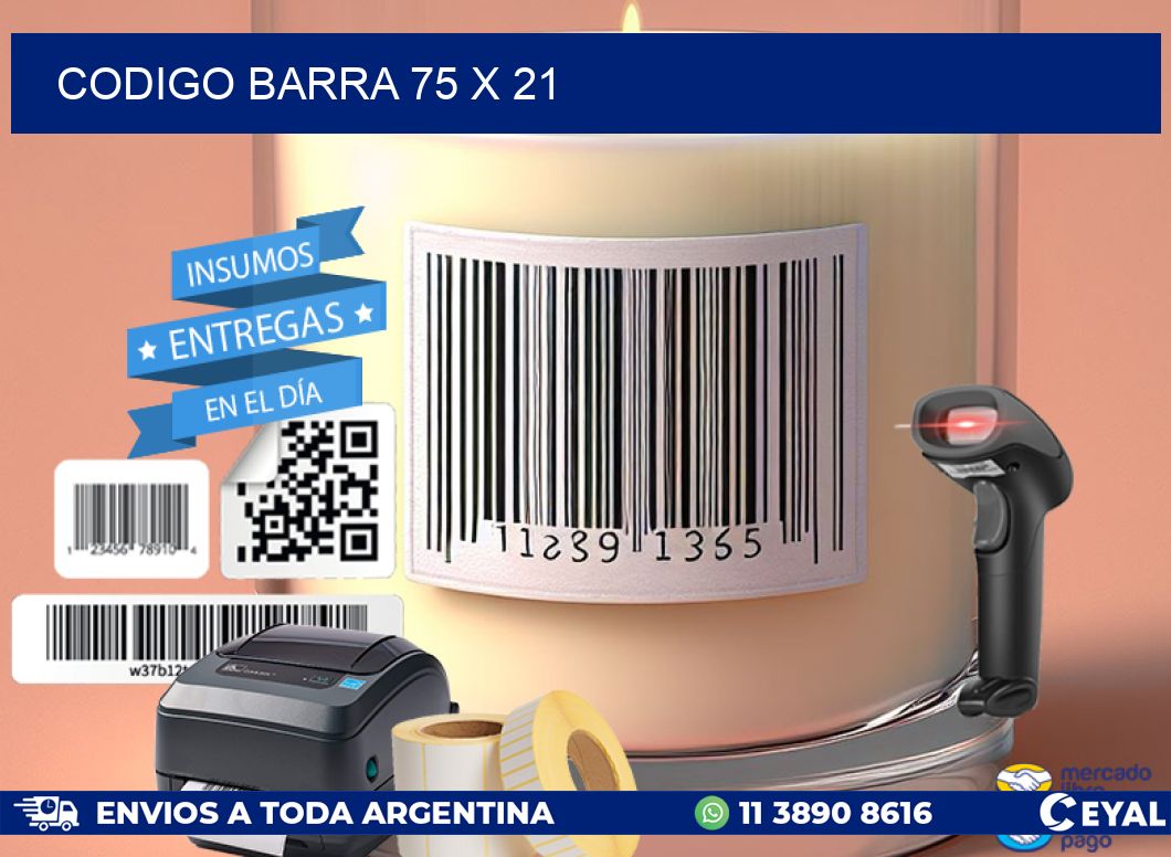 CODIGO BARRA 75 x 21