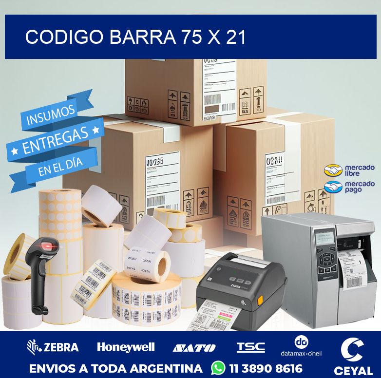 CODIGO BARRA 75 x 21