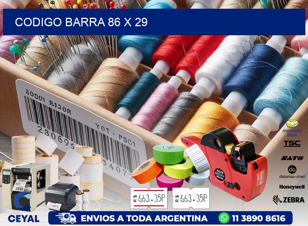 CODIGO BARRA 86 x 29