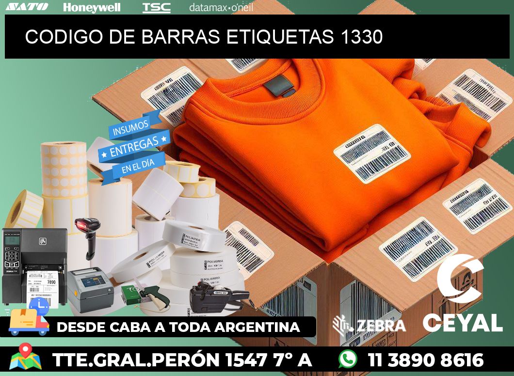 CODIGO DE BARRAS ETIQUETAS 1330