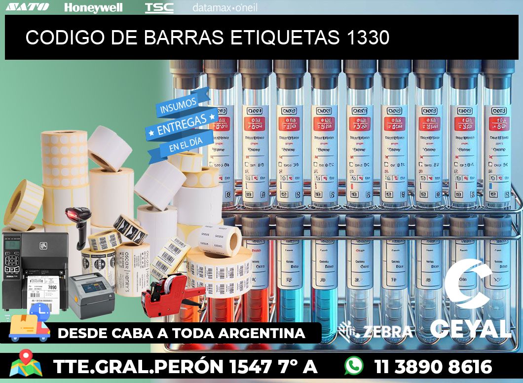 CODIGO DE BARRAS ETIQUETAS 1330