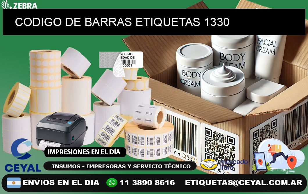 CODIGO DE BARRAS ETIQUETAS 1330
