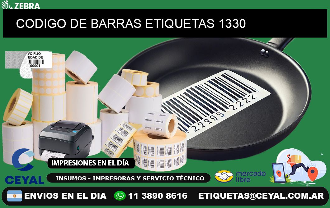 CODIGO DE BARRAS ETIQUETAS 1330