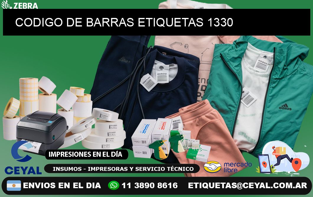 CODIGO DE BARRAS ETIQUETAS 1330