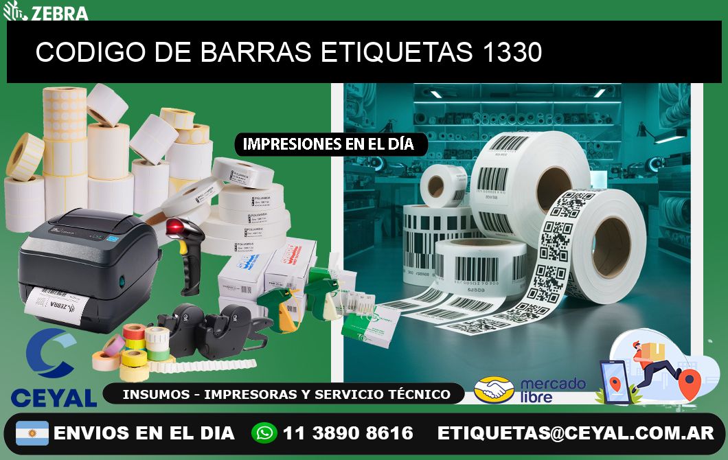 CODIGO DE BARRAS ETIQUETAS 1330