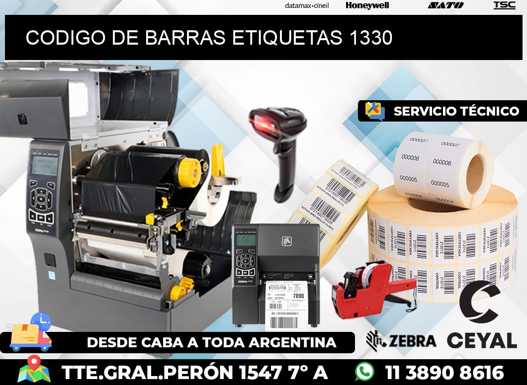 CODIGO DE BARRAS ETIQUETAS 1330