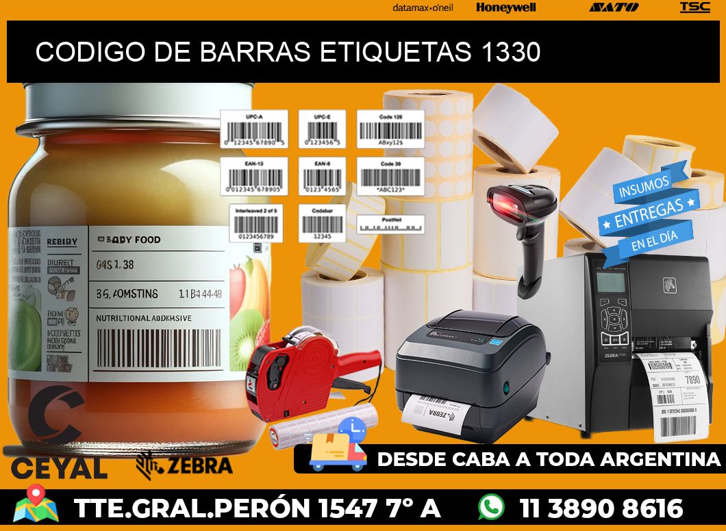 CODIGO DE BARRAS ETIQUETAS 1330