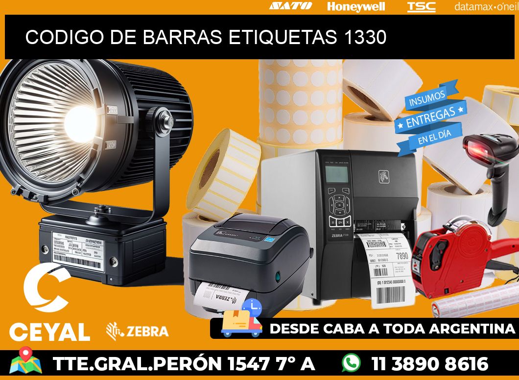CODIGO DE BARRAS ETIQUETAS 1330