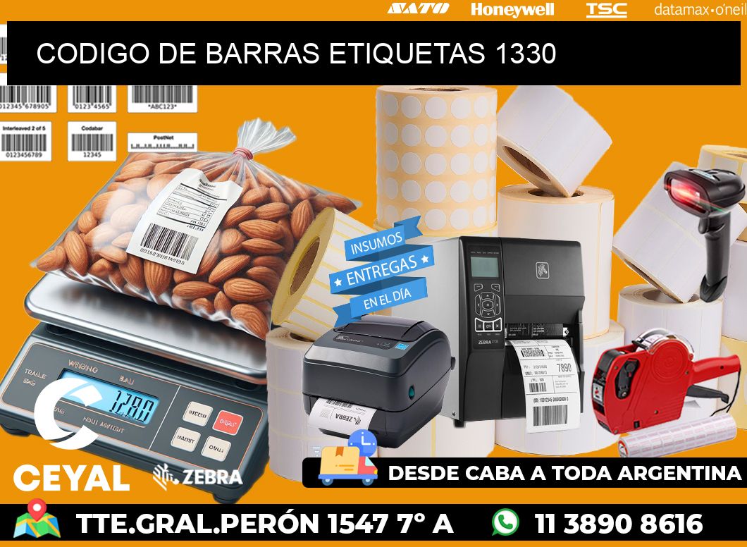 CODIGO DE BARRAS ETIQUETAS 1330
