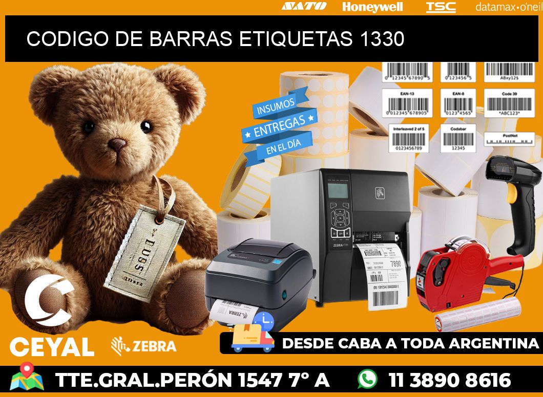 CODIGO DE BARRAS ETIQUETAS 1330