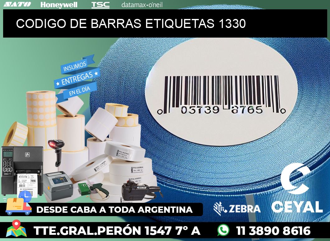 CODIGO DE BARRAS ETIQUETAS 1330