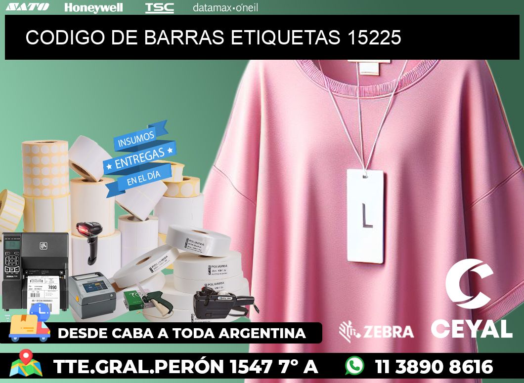 CODIGO DE BARRAS ETIQUETAS 15225