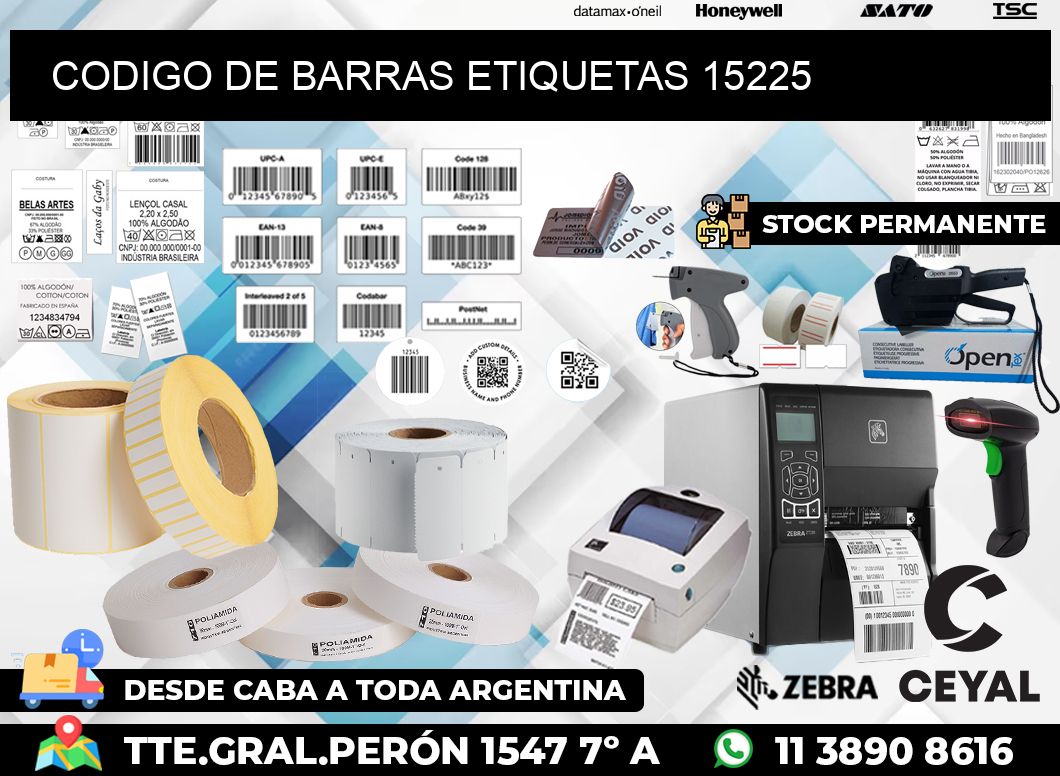 CODIGO DE BARRAS ETIQUETAS 15225