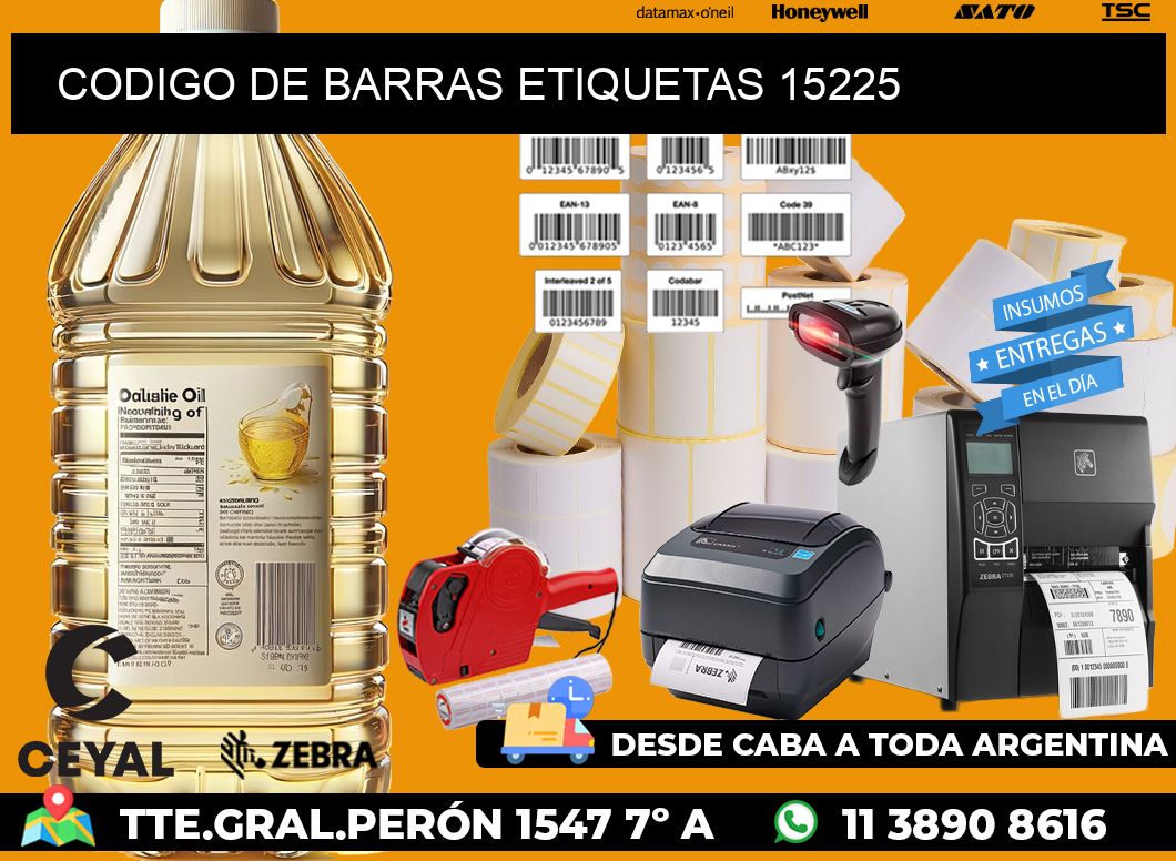 CODIGO DE BARRAS ETIQUETAS 15225