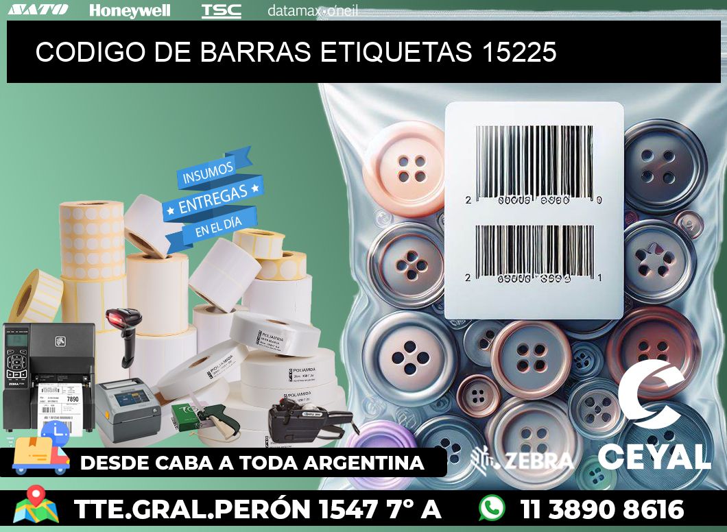 CODIGO DE BARRAS ETIQUETAS 15225