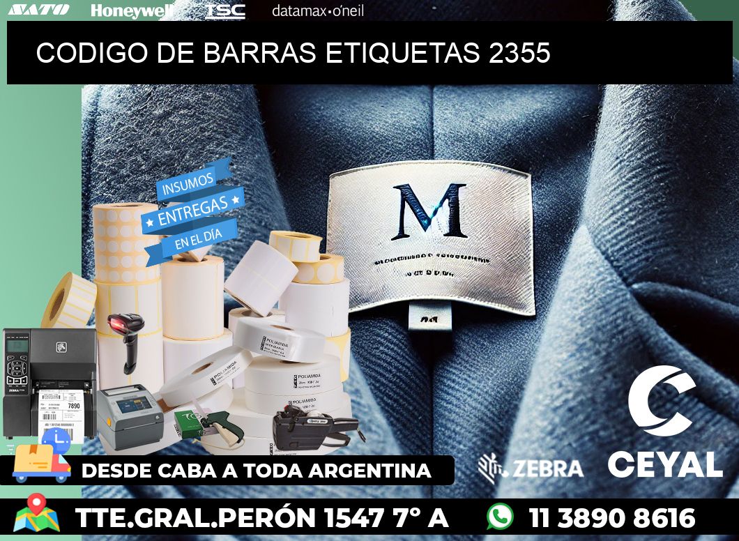 CODIGO DE BARRAS ETIQUETAS 2355