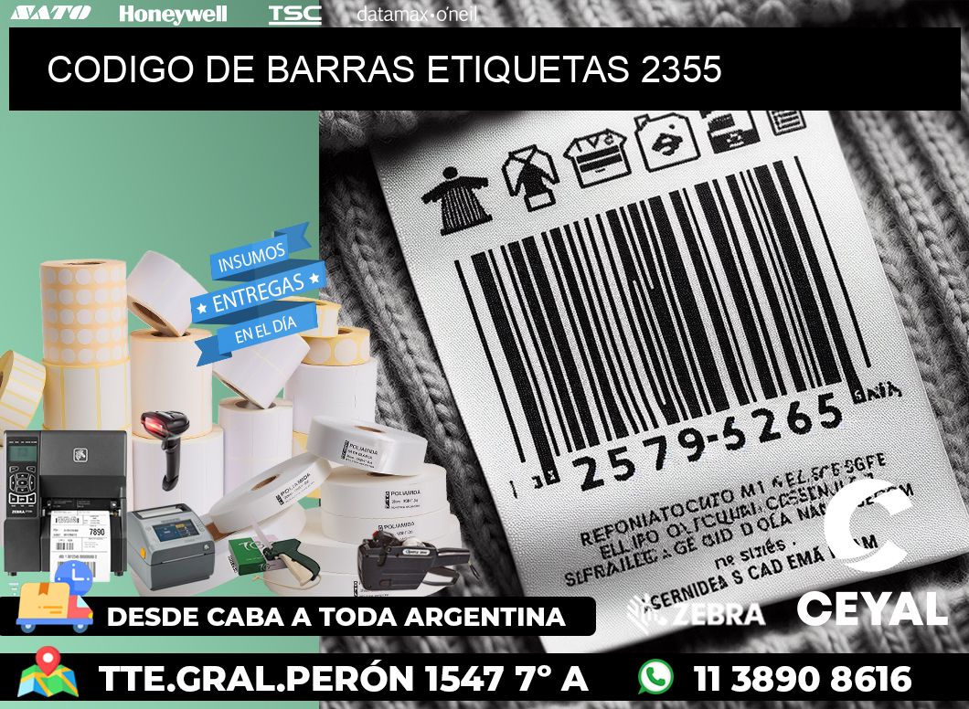 CODIGO DE BARRAS ETIQUETAS 2355