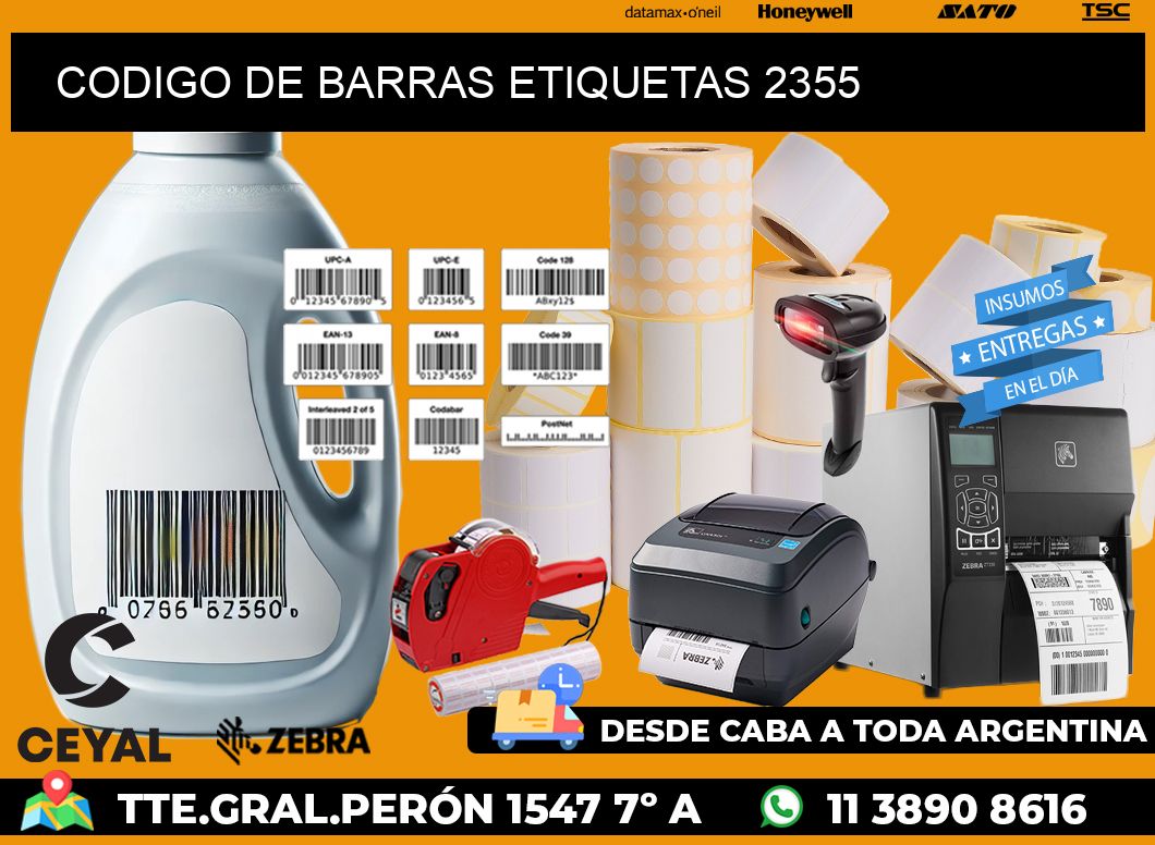 CODIGO DE BARRAS ETIQUETAS 2355