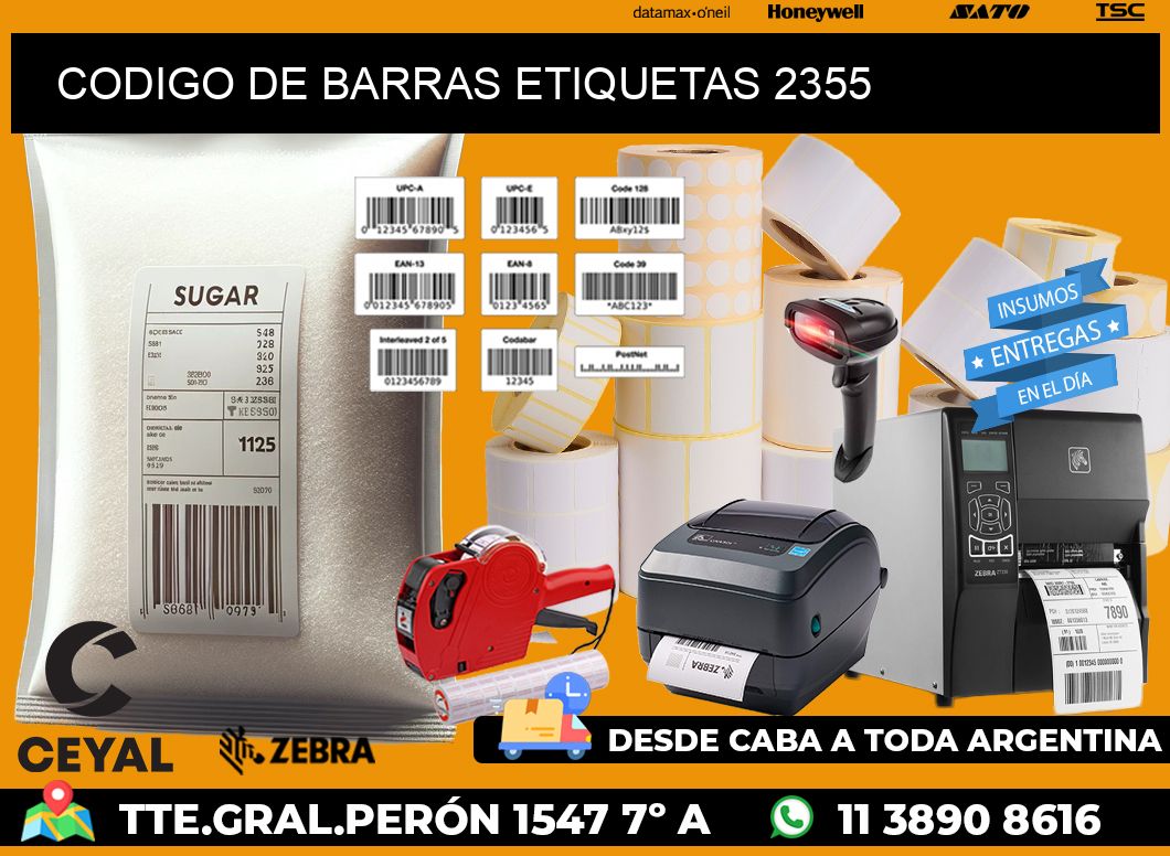 CODIGO DE BARRAS ETIQUETAS 2355