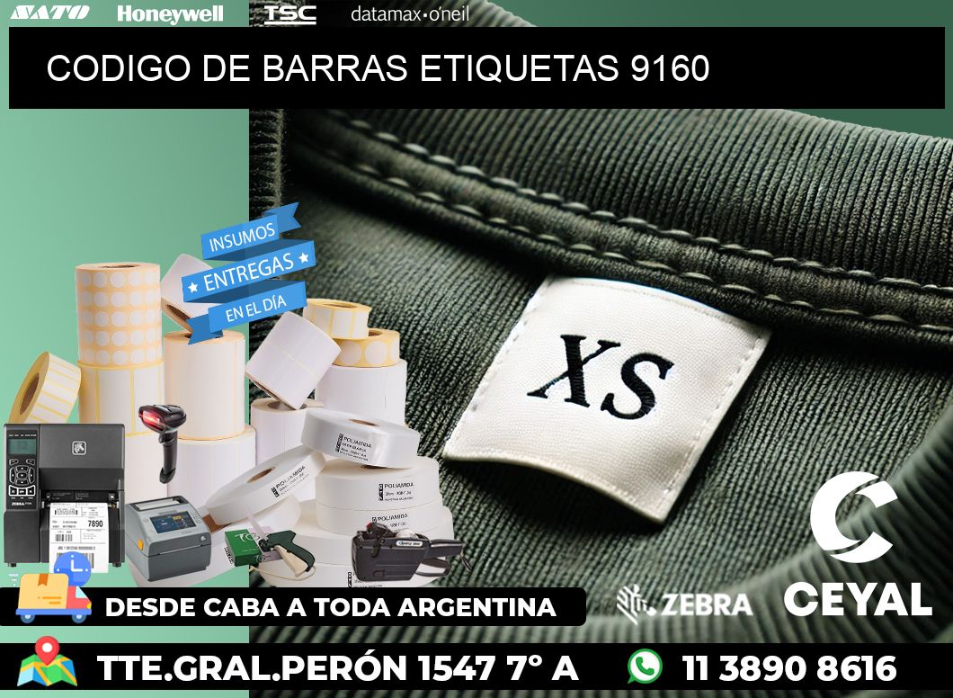 CODIGO DE BARRAS ETIQUETAS 9160