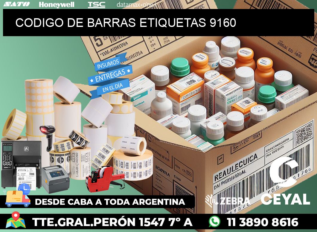 CODIGO DE BARRAS ETIQUETAS 9160