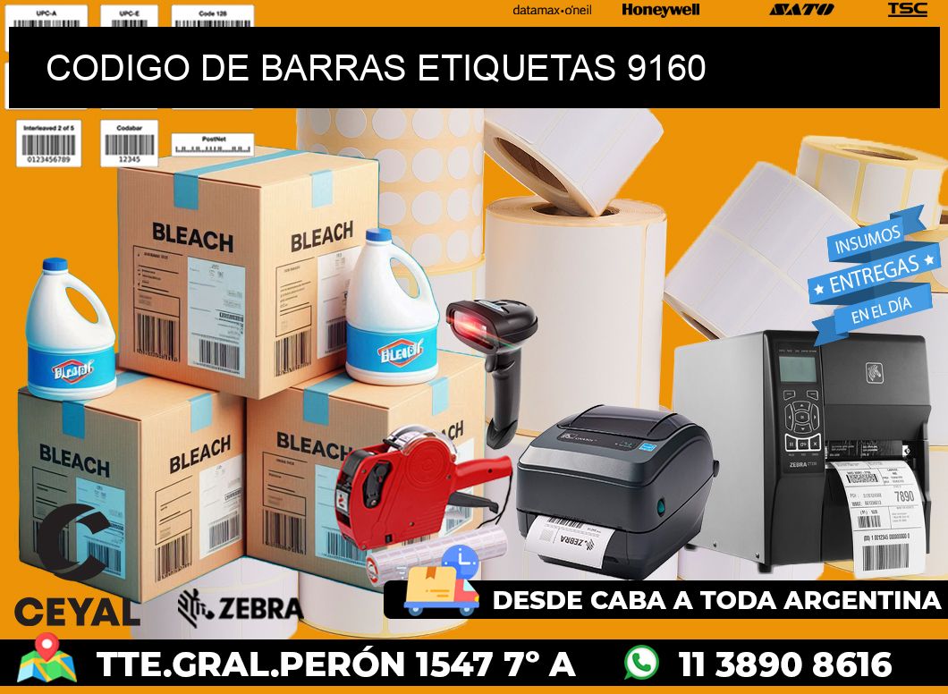 CODIGO DE BARRAS ETIQUETAS 9160