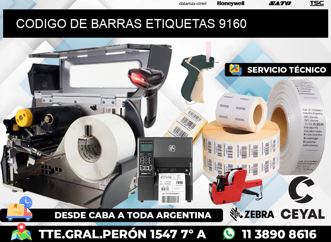 CODIGO DE BARRAS ETIQUETAS 9160